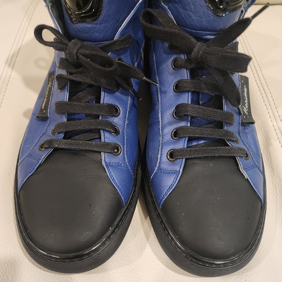 Viktor&Rolf men high sneakers; size 12, color blue/black - Picture 3 of 12